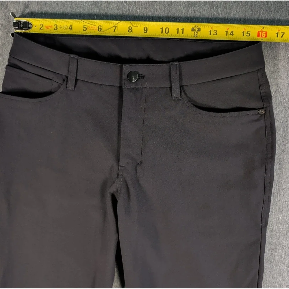 LULULEMON ABC 32x29 Black Warpstreme Slim-Fit 5‎ Pocket Pants LM5ALWS Excellent